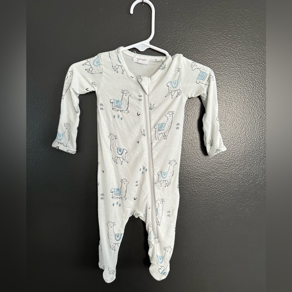 Angel Dear Llama Zipper Footie- Newborn
